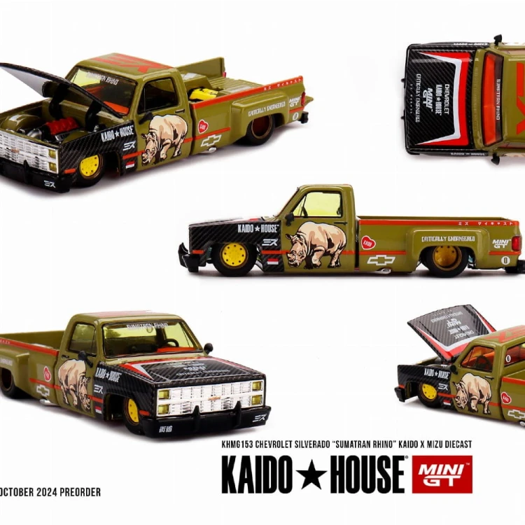 Kaido House Chevrolet Silverado “Sumatran Rhino” KAIDO x MIZU Diecast 1:64 przód