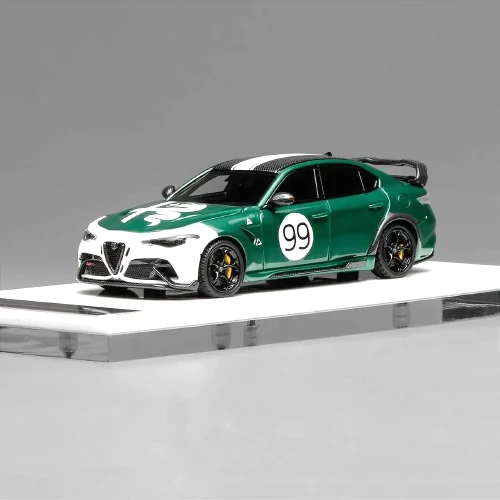 Motorhelix Alfa Romeo Giulia GTAm Montreal green/ Livery resin MH64009GT 1:64 przód detal