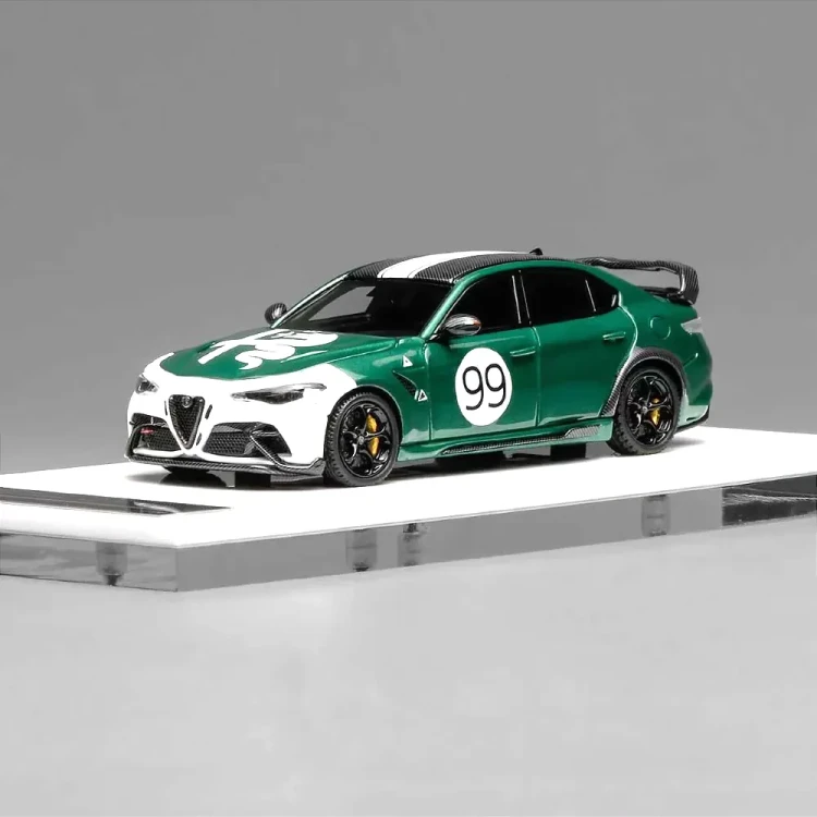 Motorhelix Alfa Romeo Giulia GTAm Montreal green/ Livery resin MH64009GT 1:64 przód detal