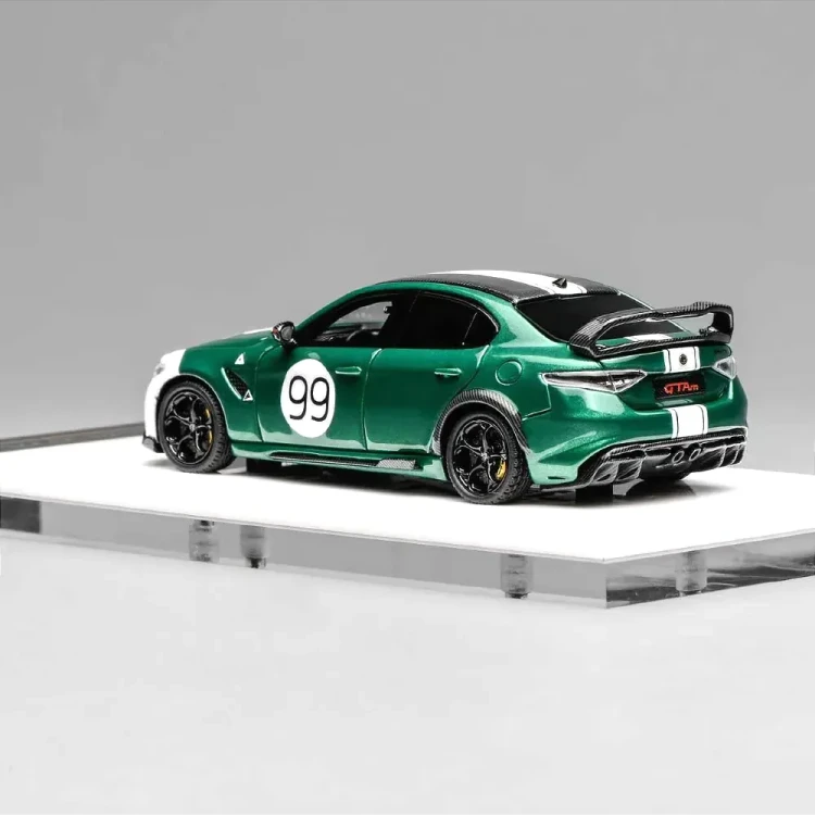 Motorhelix Alfa Romeo Giulia GTAm Montreal green/ Livery resin MH64009GT 1:64 tył