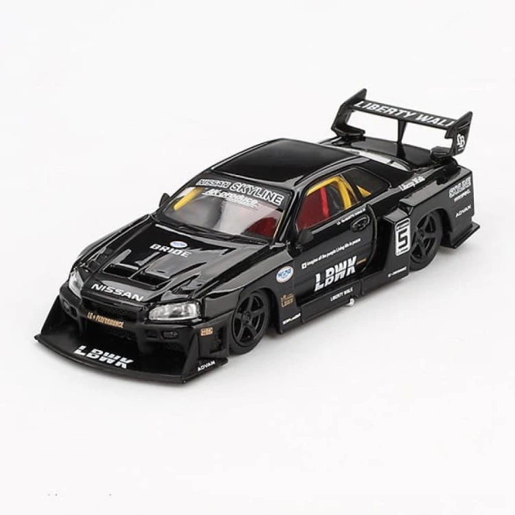 MINI GT Nissan LB-ER34 Super Silhouette SKYLINE Black 1:64 przód