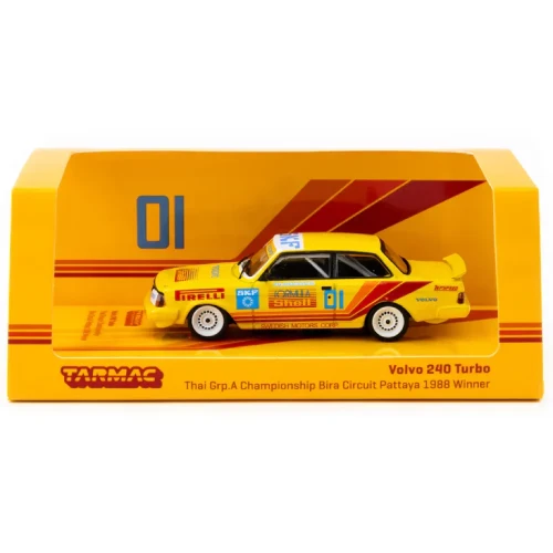Tarmac Works Volvo 240 Turbo Thai Group A Championship Bira Circuit Pattaya Winner 1988 #1 1:64  box