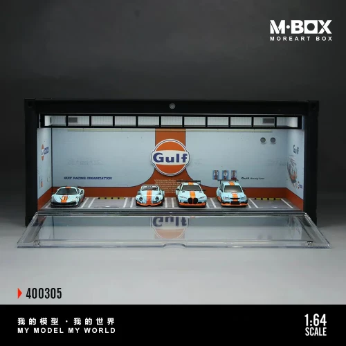 MoreArt M-BOX GULF kontener zamykany w stylu garażu 1:64 przód