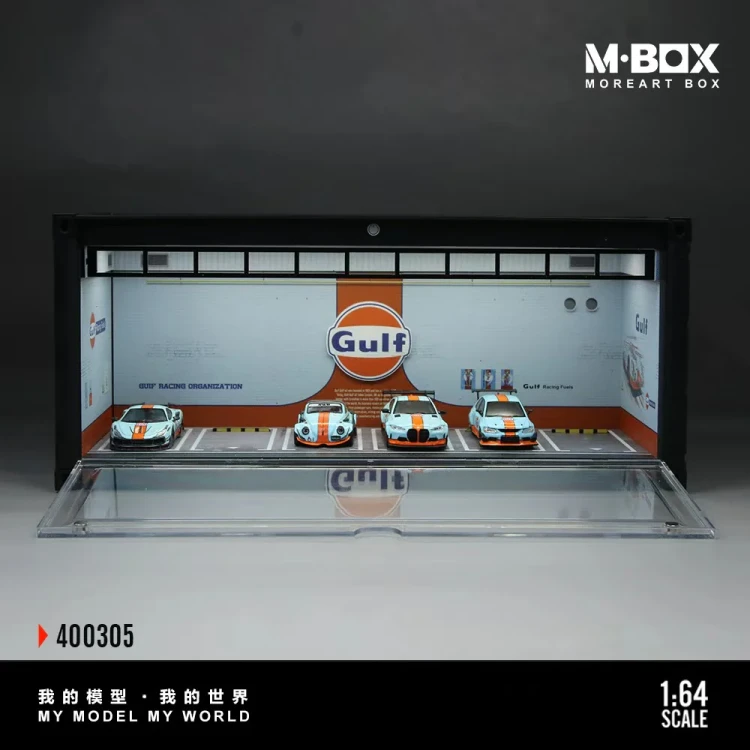 MoreArt M-BOX GULF kontener zamykany w stylu garażu 1:64 przód