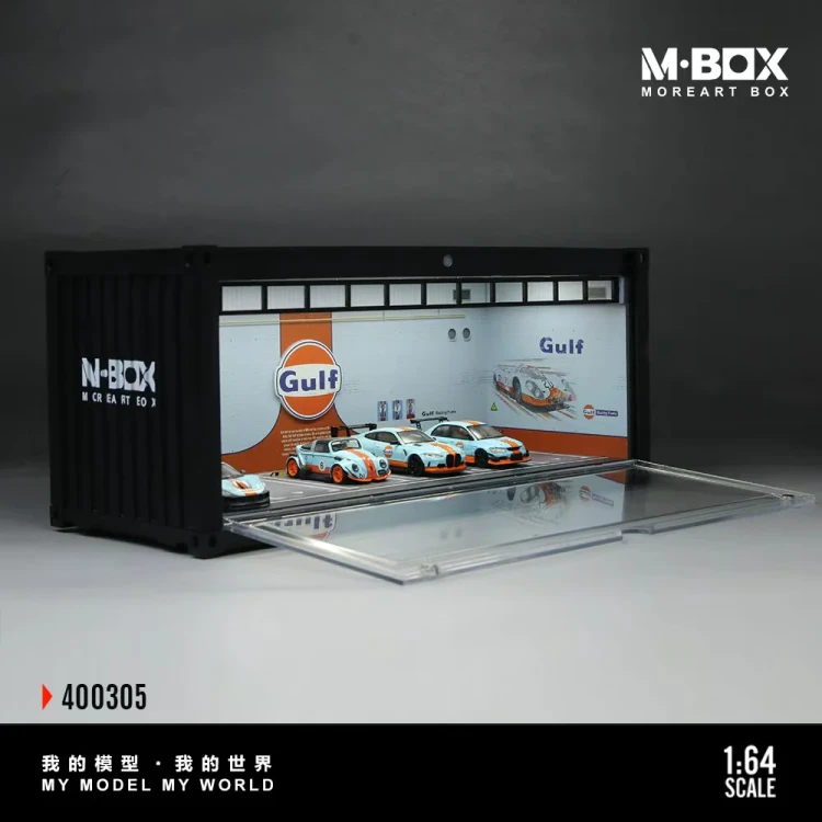 MoreArt M-BOX GULF kontener zamykany w stylu garażu 1:64 bok open