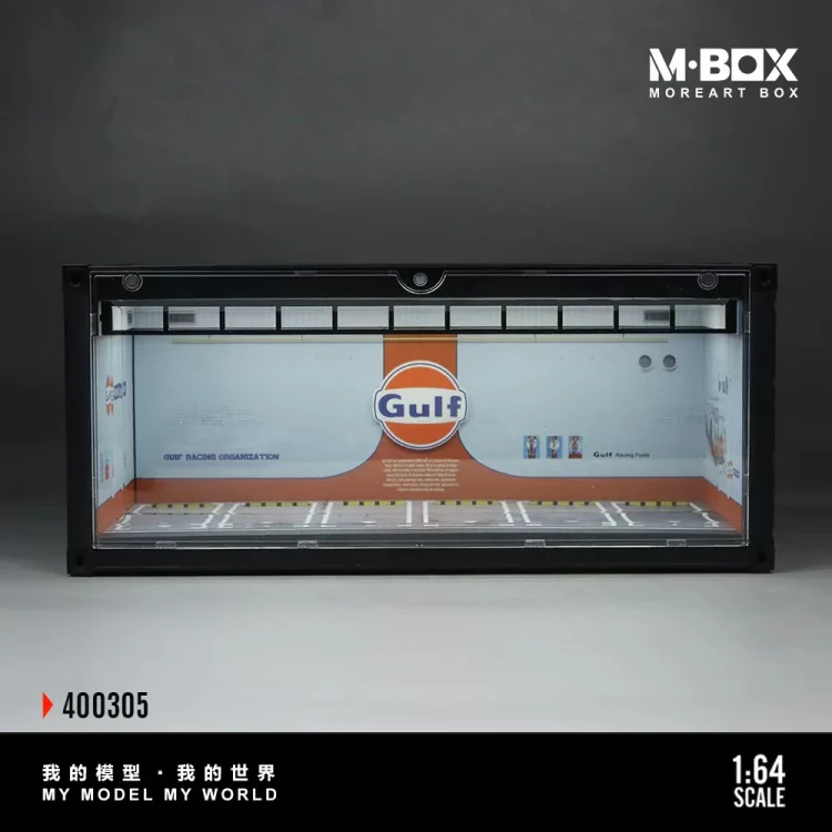 MoreArt M-BOX GULF kontener zamykany w stylu garażu 1:64 przód detal