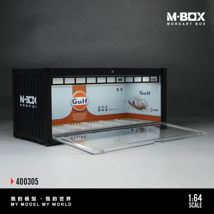 MoreArt M-BOX GULF kontener zamykany w stylu garażu 1:64 bok detal