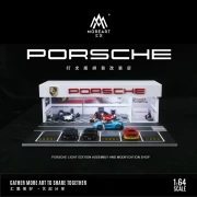 MoreArt Diorama Porsche warsztat tuningowy Led 1:64 przód