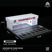 MoreArt Diorama Porsche warsztat tuningowy Led 1:64 bok detal