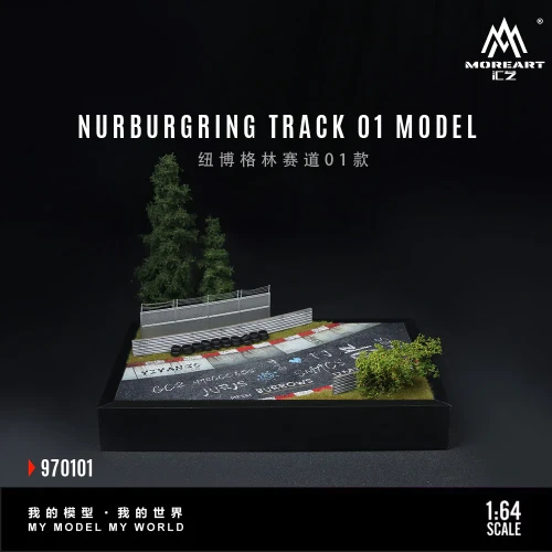 MoreArt Diorama Scena Tor wyścigowy Nürburgring O1 1:64 przód 2