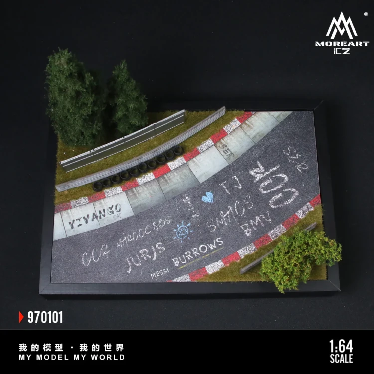 MoreArt Diorama Scena Tor wyścigowy Nürburgring O1 1:64 góra 2