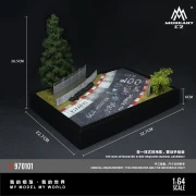 MoreArt Diorama Scena Tor wyścigowy Nürburgring O1 1:64 wymiary