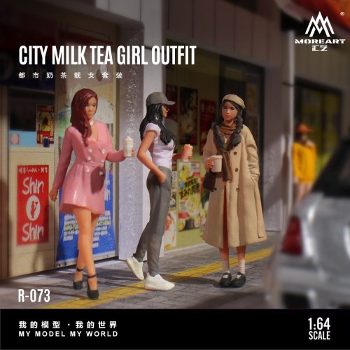 MoreArt Figurki Urban Milk Tea Beautiful Girl Set 1:64 scena