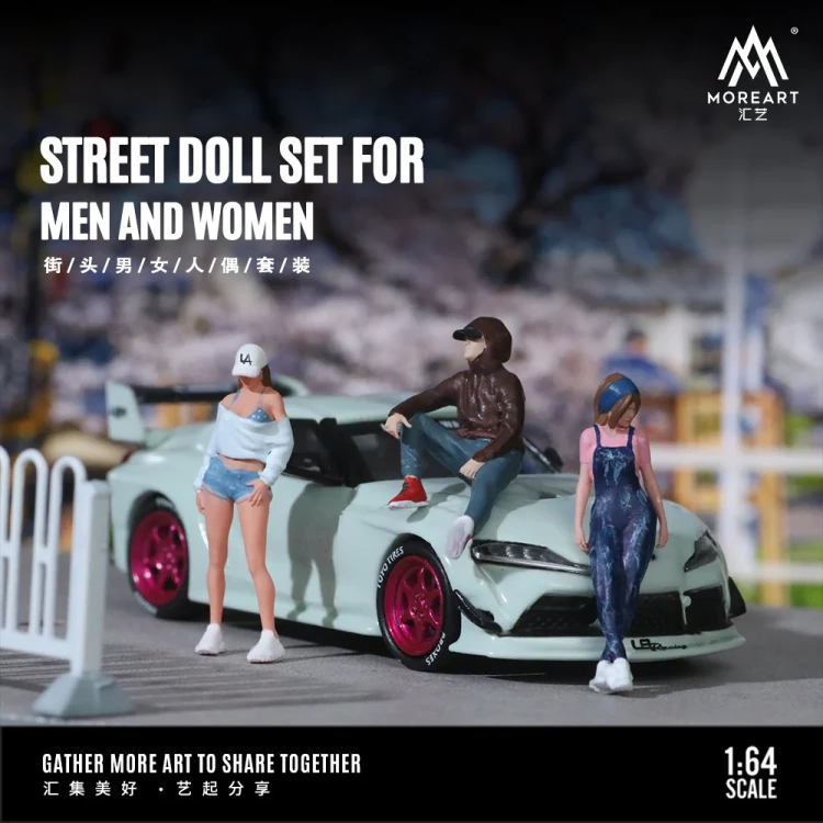 MoreArt Figurki Street Doll Set 1:64 resin przód