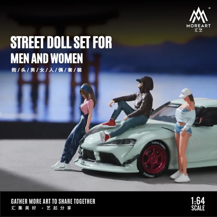 MoreArt Figurki Street Doll Set 1:64 resin bok detal
