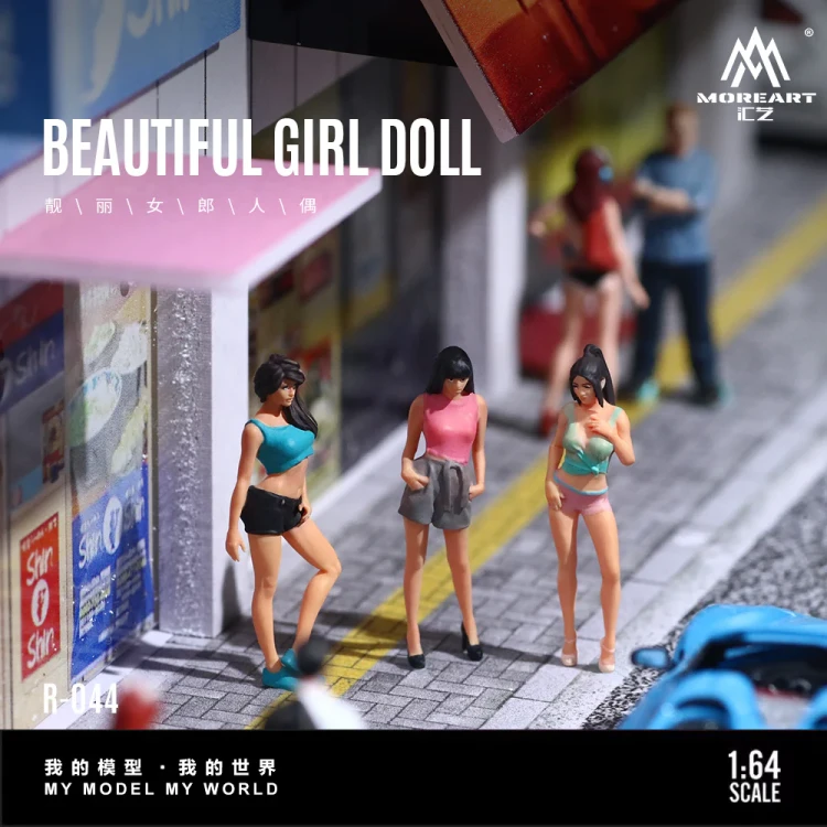 MoreArt Figurki Beautiful Girl Doll Set 1:64 przód