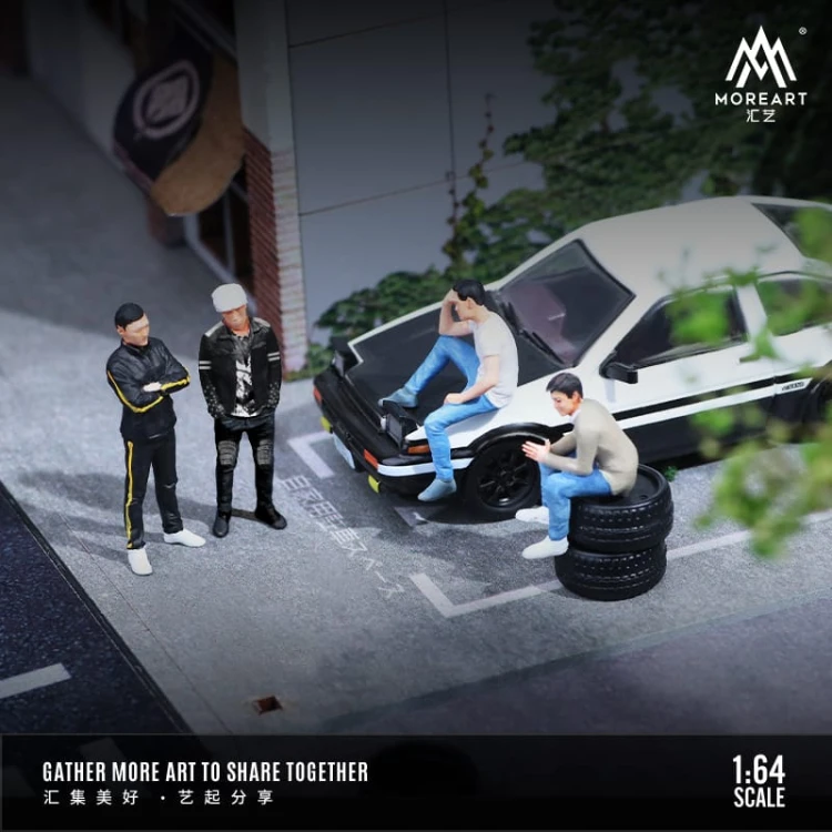 MoreArt Figurki Initial D set 4 sztuki. 1:64 góra