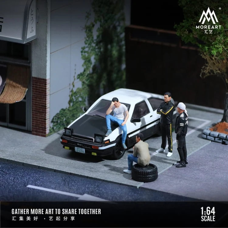 MoreArt Figurki Initial D set 4 sztuki. 1:64 detal