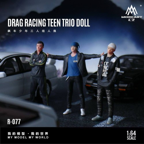 MoreArt Figurki Racing Car Youth Trio set 3 sztuki. 1:64 bok