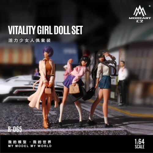 MoreArt Figurki Vitality girl doll set 1:64 przód detal