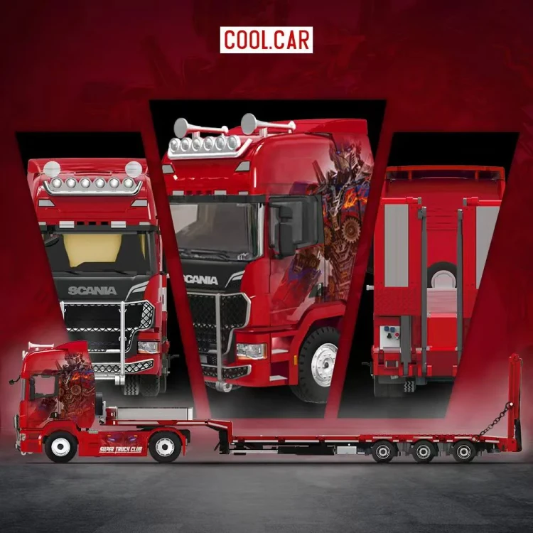 Cool.Car Scania flatbed transport vehicle - Optimus Prime 1:64 przód