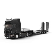 TimeMicro Scania Flatbed Transport Vehicle Czarna 1:64 przód