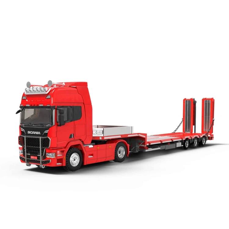 TimeMicro Scania Flatbed Transport Vehicle Orange 1:64 przód