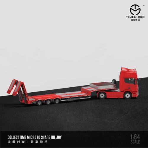 TimeMicro Scania Flatbed Transport Vehicle Orange 1:64 bok