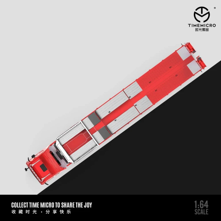 TimeMicro Scania Flatbed Transport Vehicle Orange 1:64 góra