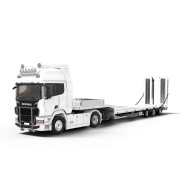 TimeMicro Scania Flatbed Transport Vehicle White 1:64 przód