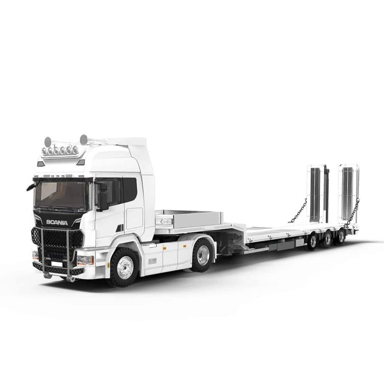 TimeMicro Scania Flatbed Transport Vehicle White 1:64 przód