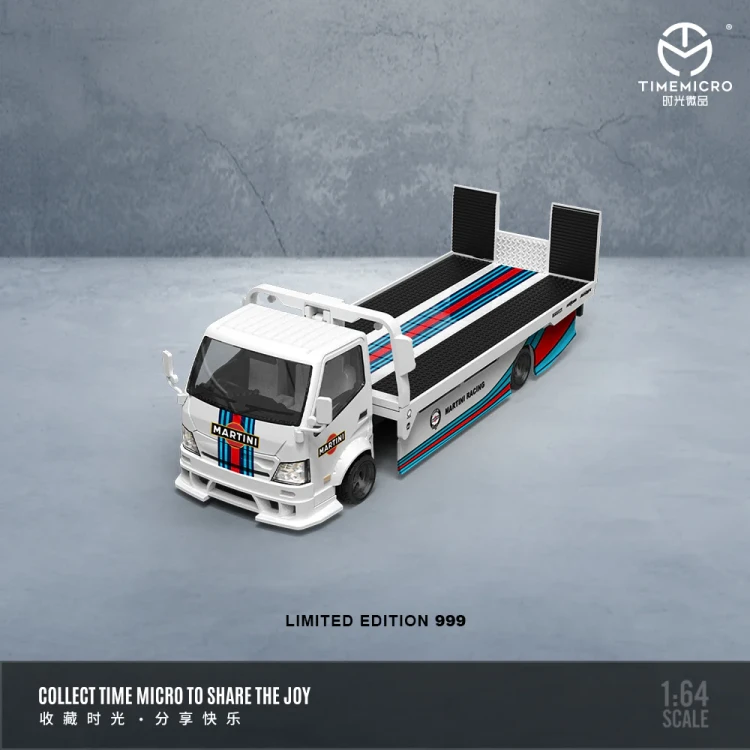 TimeMicro H300 Flatbed Transport Trailer Martini 1:64 przód