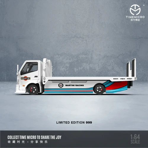 TimeMicro H300 Flatbed Transport Trailer Martini 1:64 bok