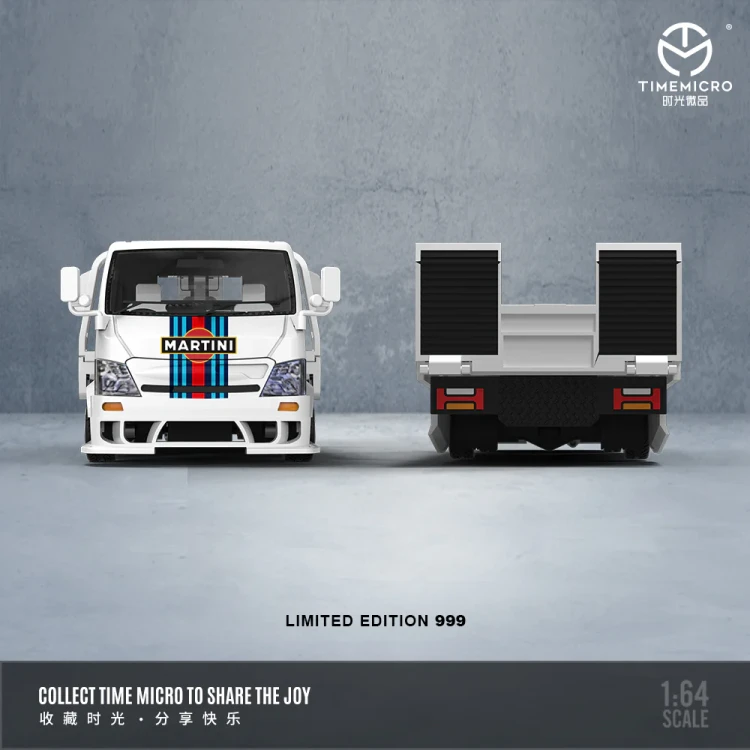 TimeMicro H300 Flatbed Transport Trailer Martini 1:64 detal