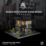 MoreArt Diorama Ramen Restaurant Scene Model 1:64 przód noc