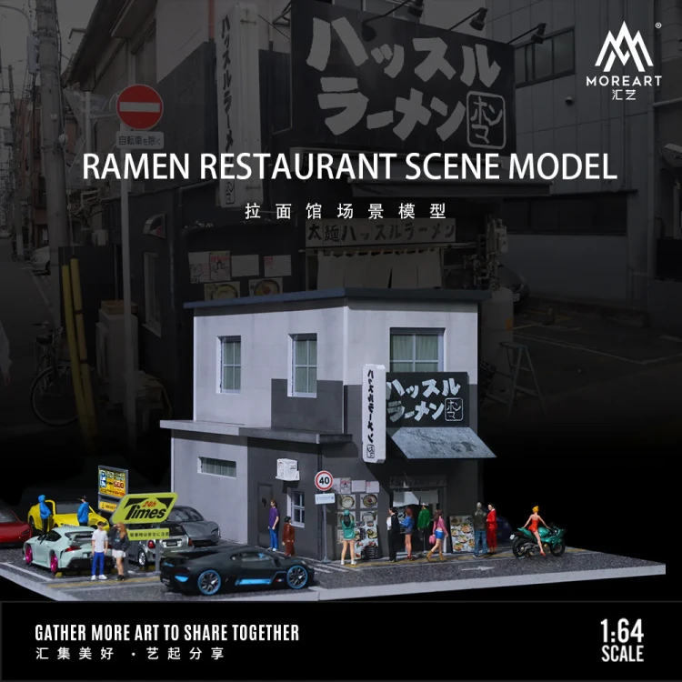 MoreArt Diorama Ramen Restaurant Scene Model 1:64 panorama