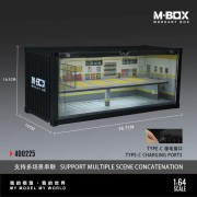 MoreArt M-BOX Garage Parking Diorama LED Poziomowa zamykana 1:64 bok