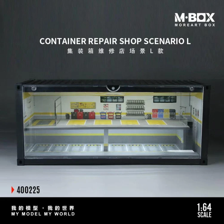 MoreArt M-BOX Garage Parking Diorama LED Poziomowa zamykana 1:64 detal