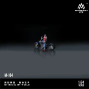 MoreArt Harley Blue Motorcycle Tough Biker Figure 1:64 resin przód