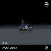 MoreArt Harley Blue Motorcycle Tough Biker Figure 1:64 resin tył