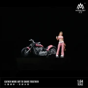MoreArt Little Girl Motorcycle Doll Set 1:64 resin przód