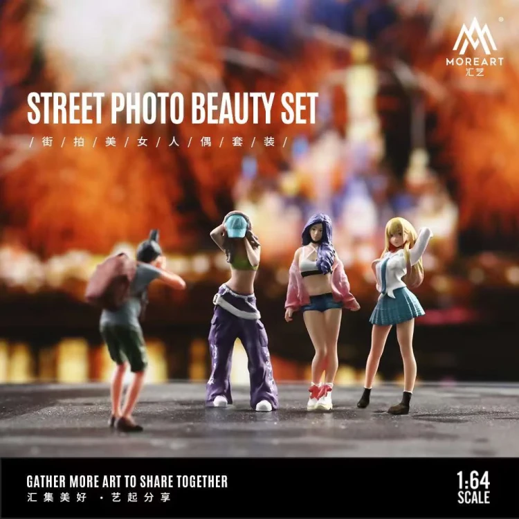 MoreArt Figurki Street Photo Girl Figure Set 1:64 przód
