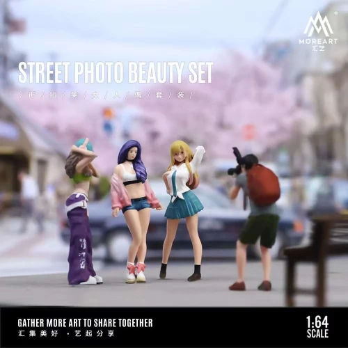 MoreArt Figurki Street Photo Girl Figure Set 1:64 przód detal