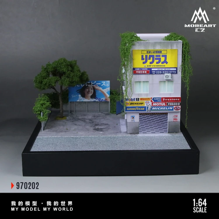 MoreArt Diorama Repair Shop Scene Simulation 1:64 przód detal 2