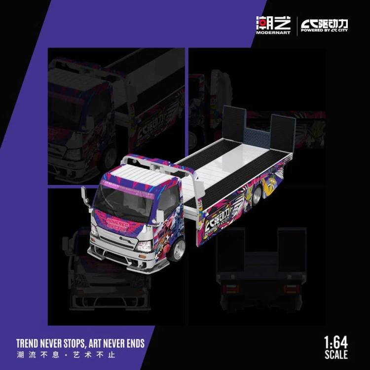 ModernArt Lamborghini Aventador SVJ and H300 Trailer Set Drive Force 1:64 przód