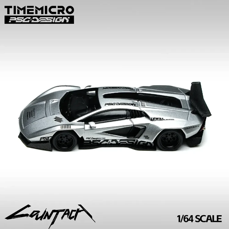 TimeMicro X PSC DESIGN 1:64 Lamborghini Countach “V” Ver. Silver 1:64 góra
