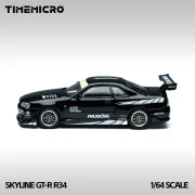 TimeMicro Nissan Skyline GT-R R34 Black 1:64 bok
