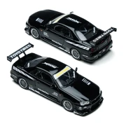 TimeMicro Nissan Skyline GT-R R34 Black 1:64 przód tył