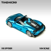 TimeMicro Porsche 918 Spyder - Electric Light Blue 1:64 tył