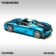 TimeMicro Porsche 918 Spyder - Electric Light Blue 1:64 tył detal
